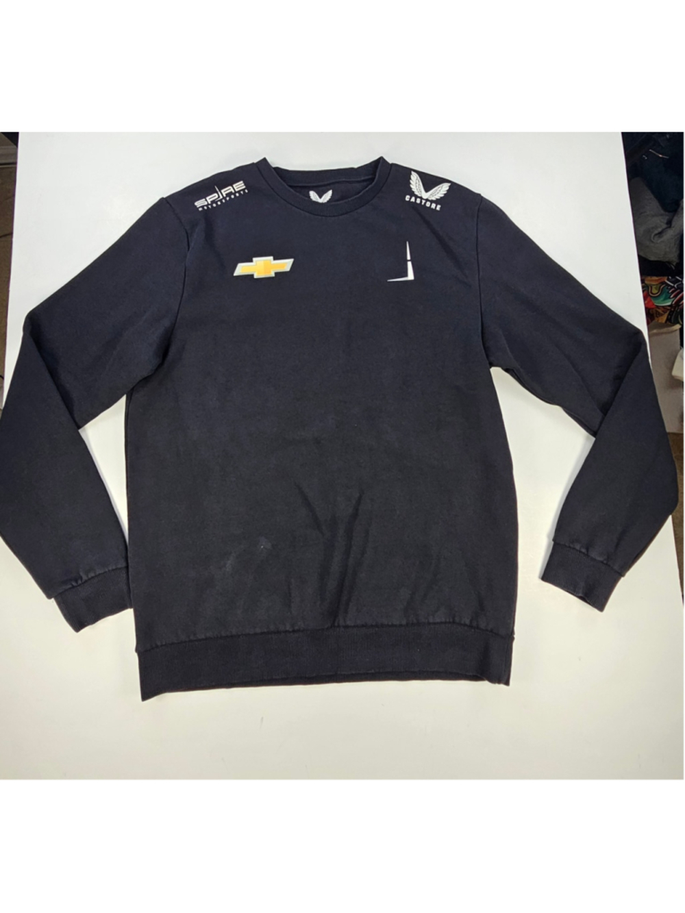 Castore Spire Motorsports Chevrolet NASCAR Team Issued Sweatshirt Mens M Black